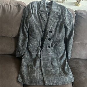 Urban Republic Black and Gray Plaid Blazer